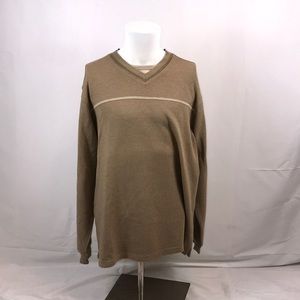 Van Heusen Tan v-neck sweater.  Large.